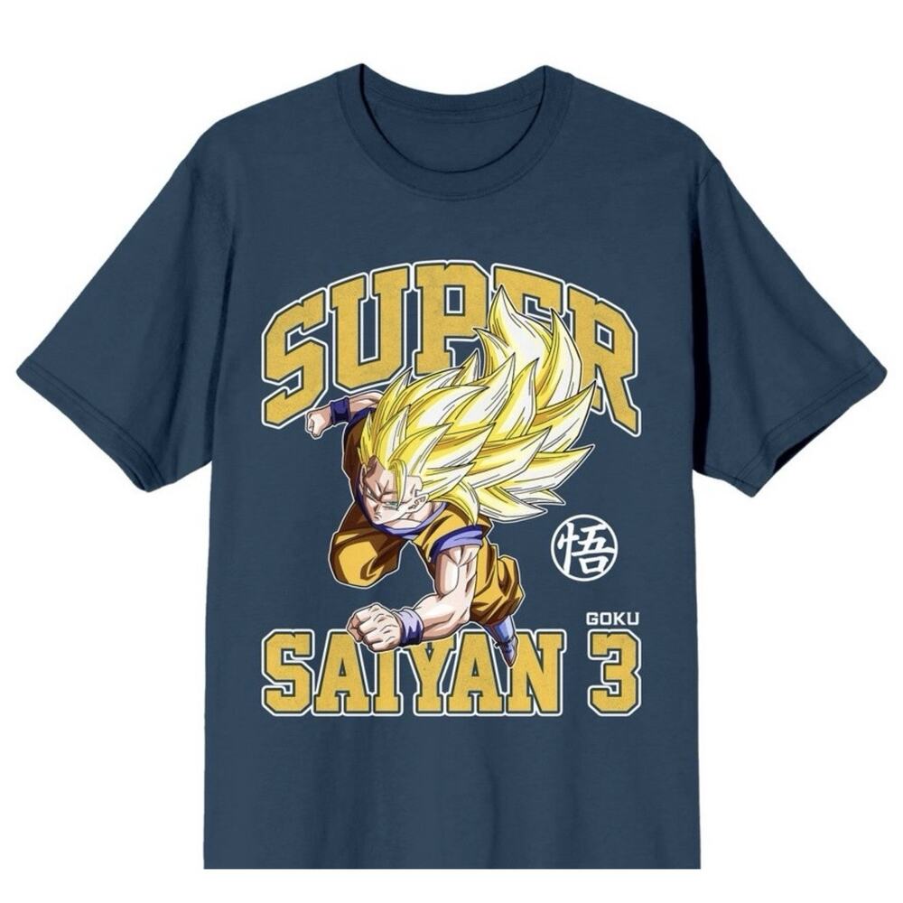 Dragon Ball Z Super Saiyan 3 Goku crew neck short sleeve t-shirt. Size Large